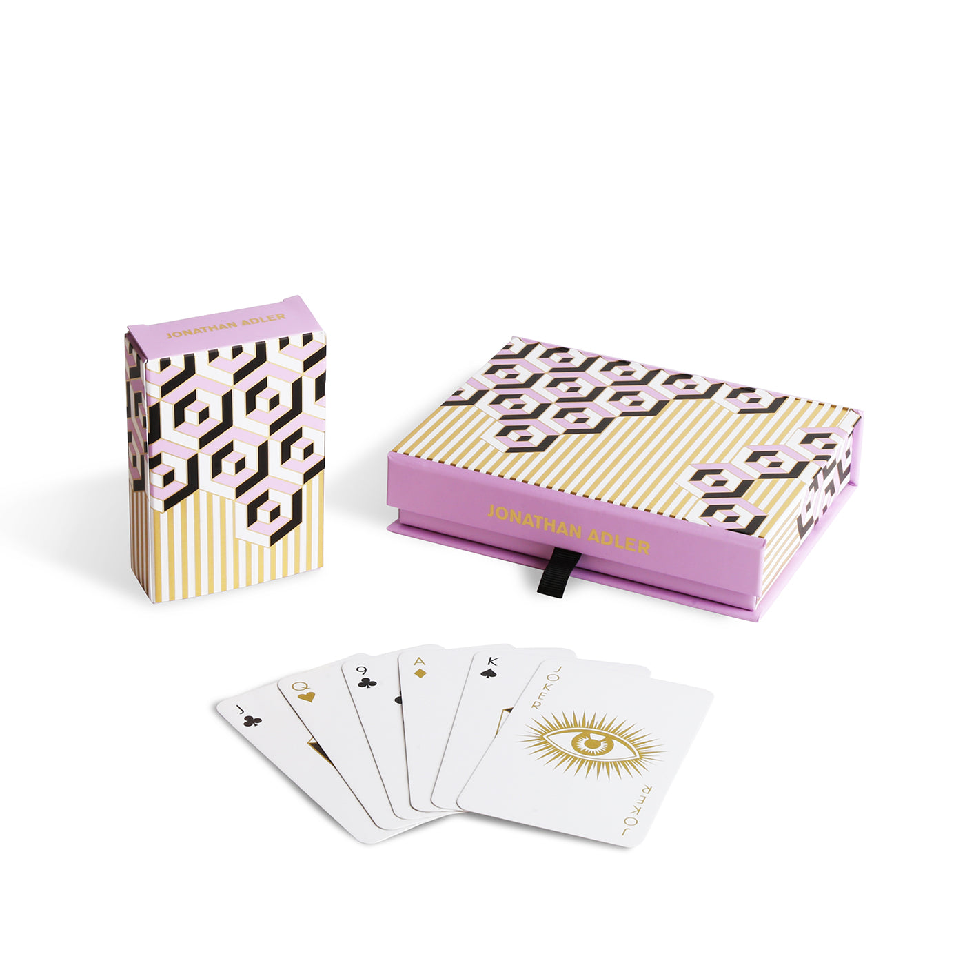 versailles playing card set closed box - angle view