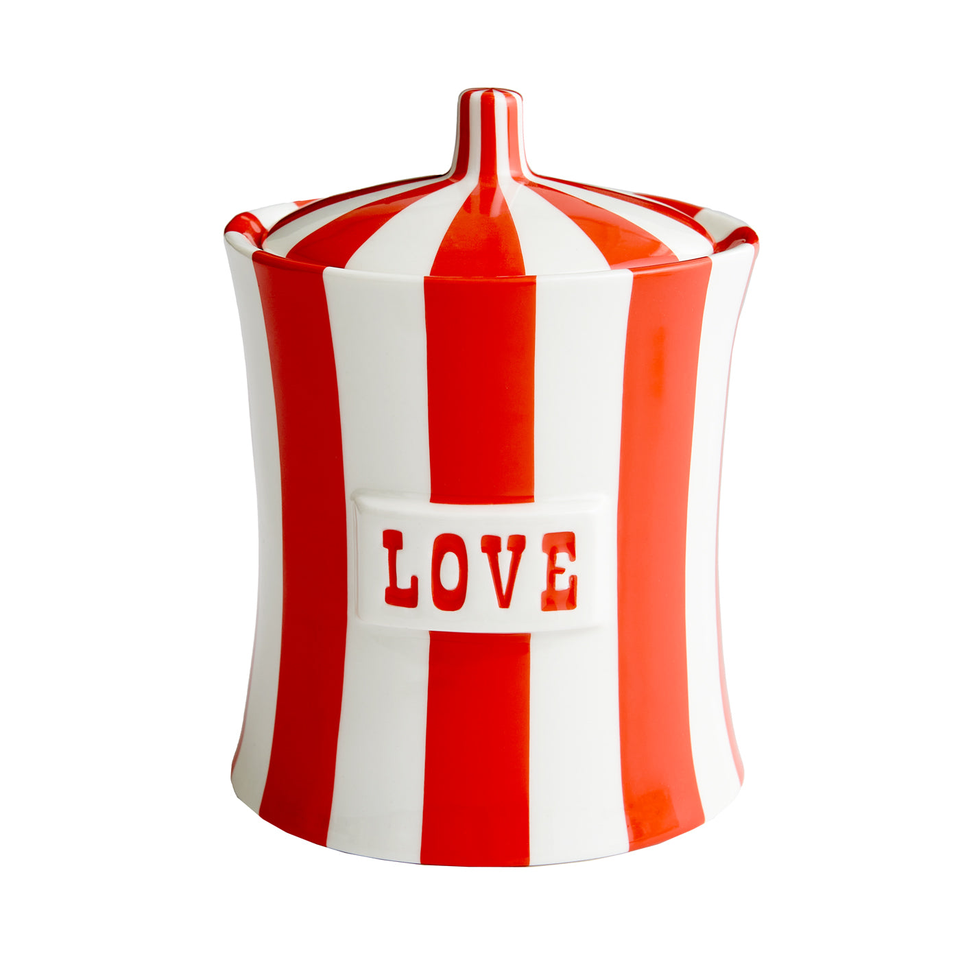 vice peace and love canister for breast cancer research foundation donation - front view