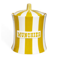 vice canister munchies porcelain black white - front view