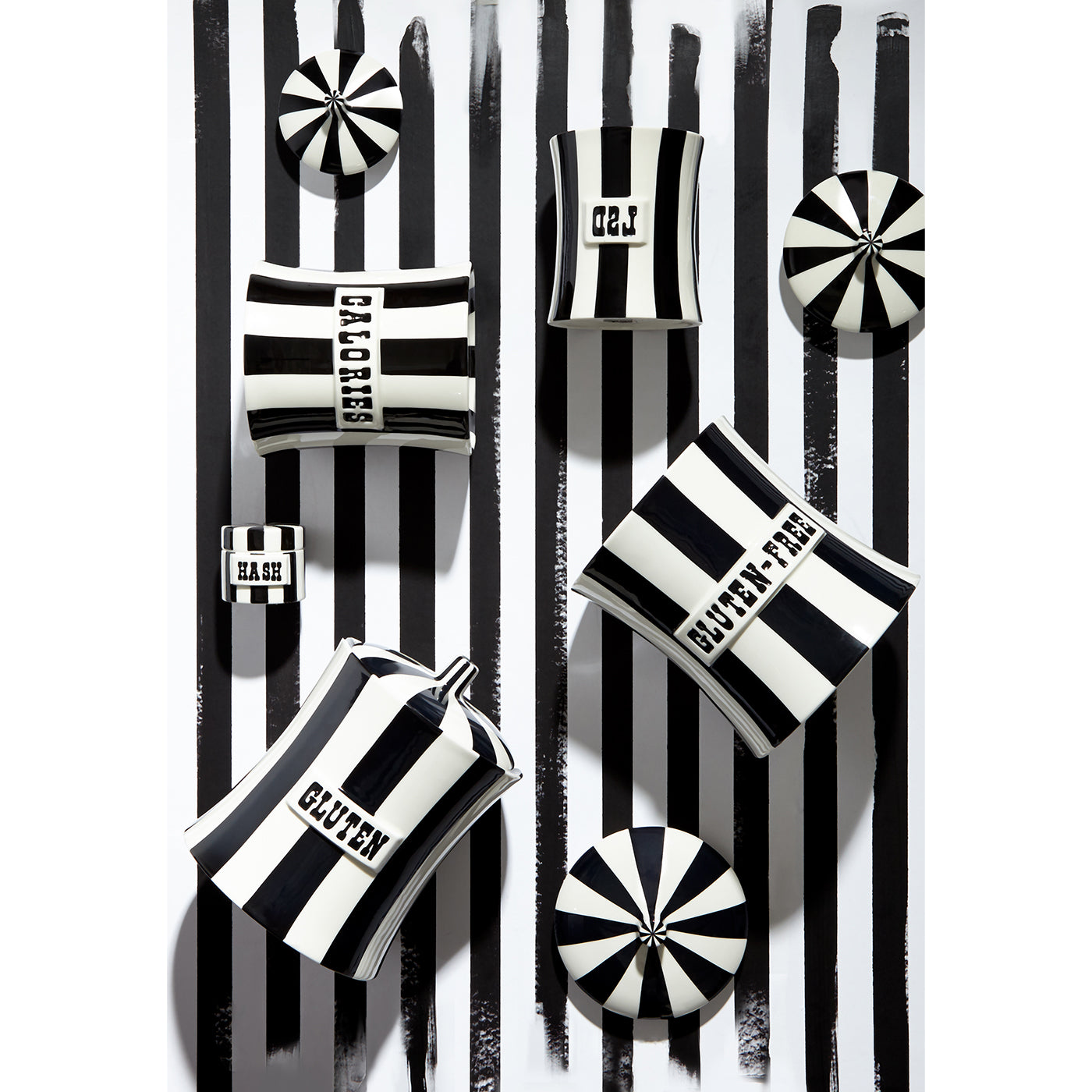 vice canister black white collection - front view