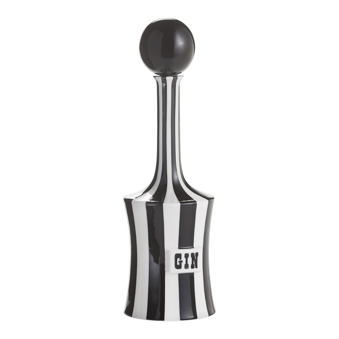 vice gin decanter porcelain black and white