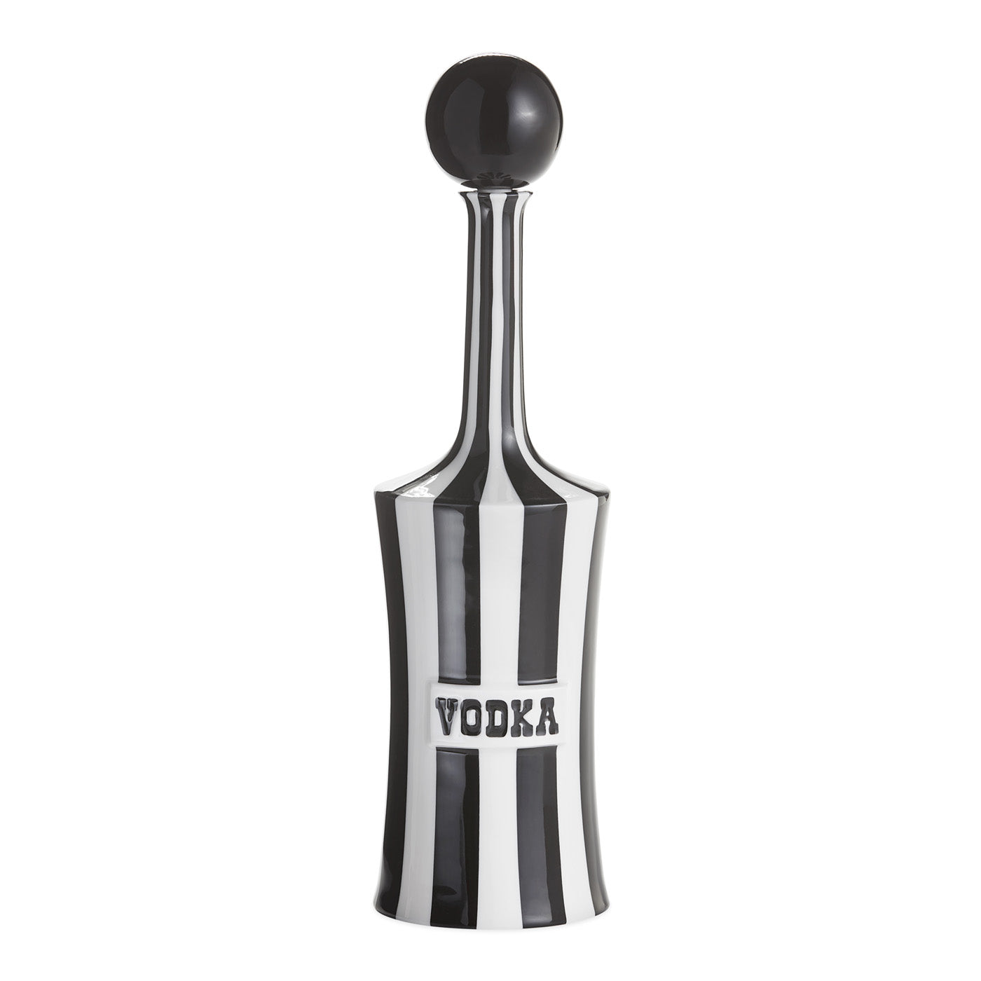 vice vodka decanter porcelain black and white - front view