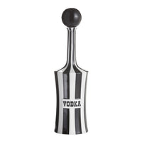 vice vodka decanter porcelain black and white - front view