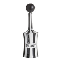 vice whiskey decanter porcelain black and white - front view