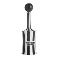 vice whiskey decanter porcelain black and white - angle view