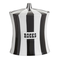 vice ice bucket porcelain black and white - front view