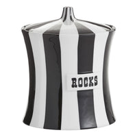 vice ice bucket porcelain black and white - angle view