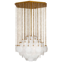 vienna large chandelier white glass brass - front view