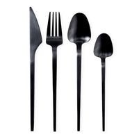 vienna flatware matte black with box