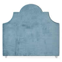 woodhouse queen bed printed blue sheet set - styled view