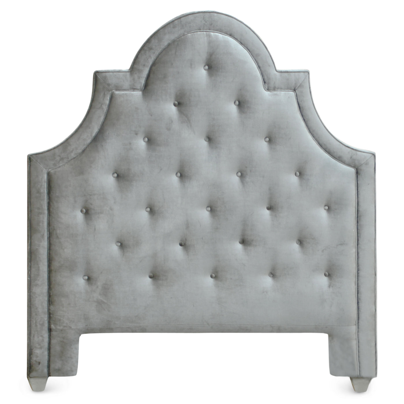 woodhouse king headboard brussels charcoal velvet - front view