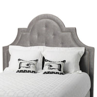 woodhouse queen headboard brussels charcoal printed multicolor sheet set - styled view