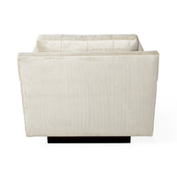 wright lounge chair brussels pearl velvet base coffee bean beech wood - back view