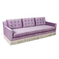 wright sofa venice amethyst velevet base natural beech wood - side view