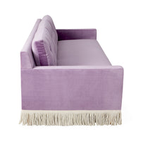 wright sofa venice amethyst velevet base natural beech wood - back view