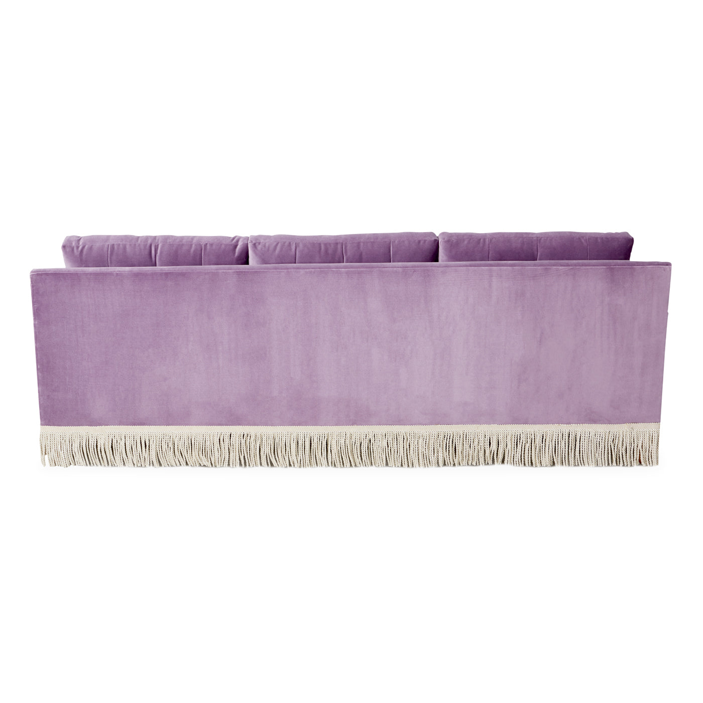 wright sofa venice amethyst velevet base natural beech wood - angle back view