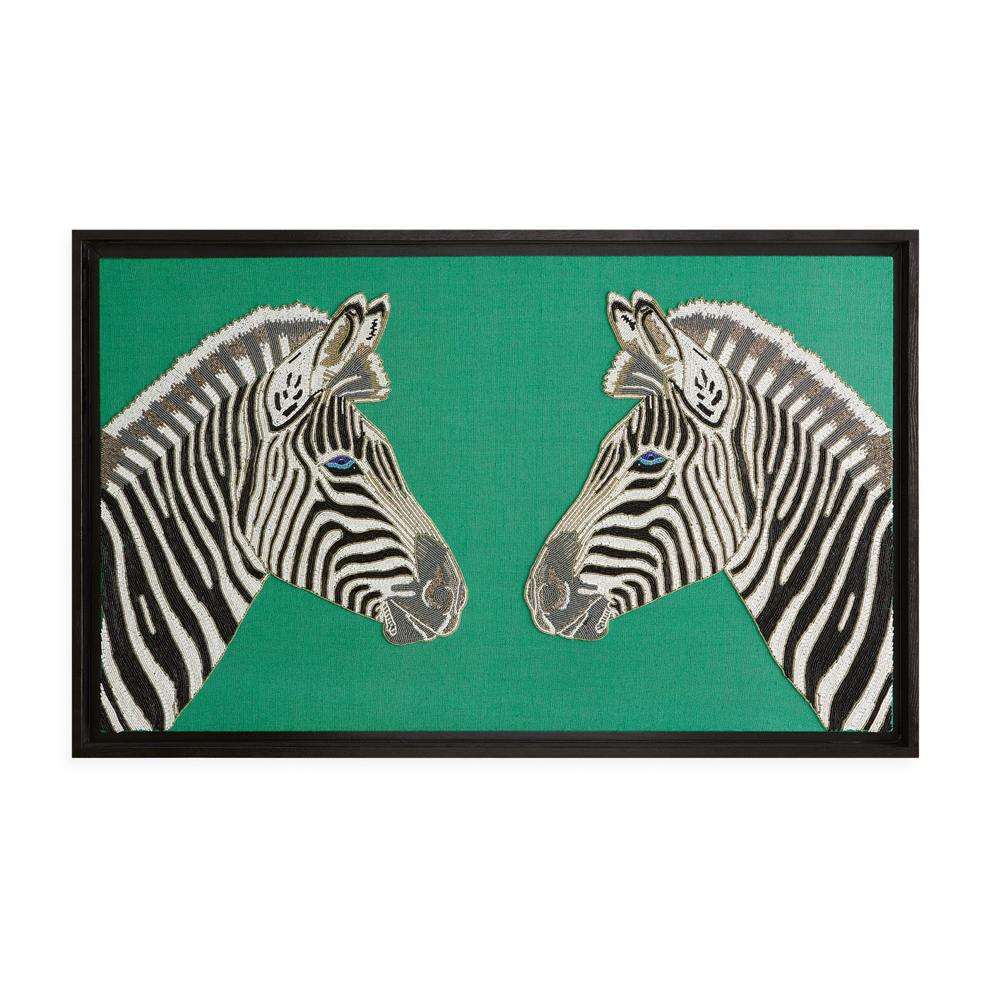 Zebra Beaded Art - front view