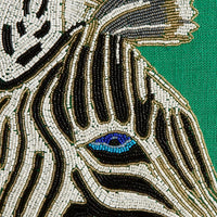 Zebra Beaded Art - details view